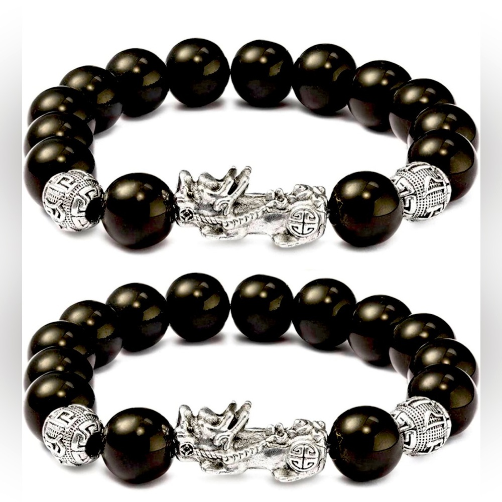Feng Shui Black Obsidian Wealth Beads - Style A